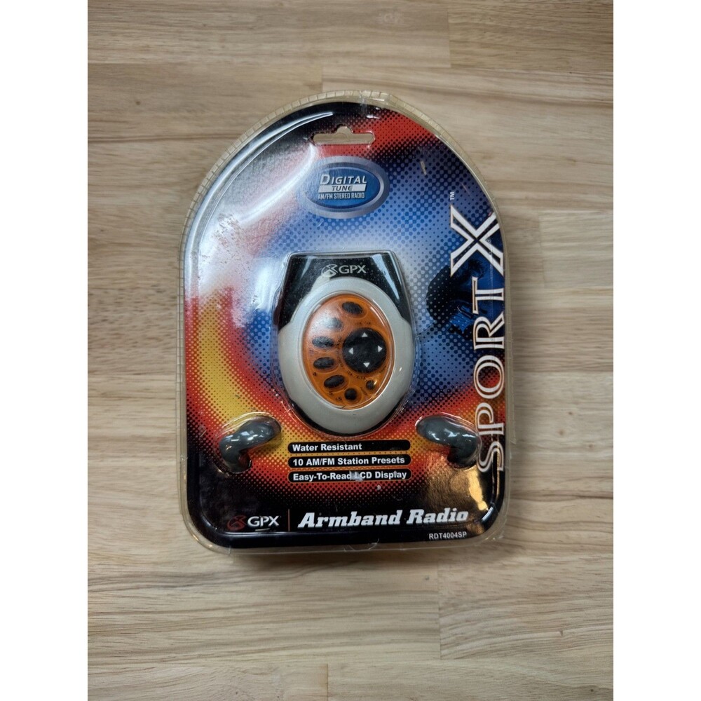 GPX Sport X Armband Radio Digital Tune AM/FM Stereo Radio Water Resistant